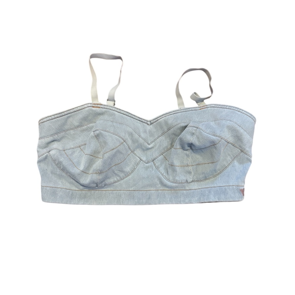 Yitty Xxl/1x Denim Crop Top